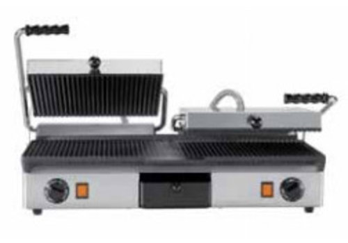  Milan Toast Grille de contact en fonte double lisse + nervurée et nervurée + nervurée 