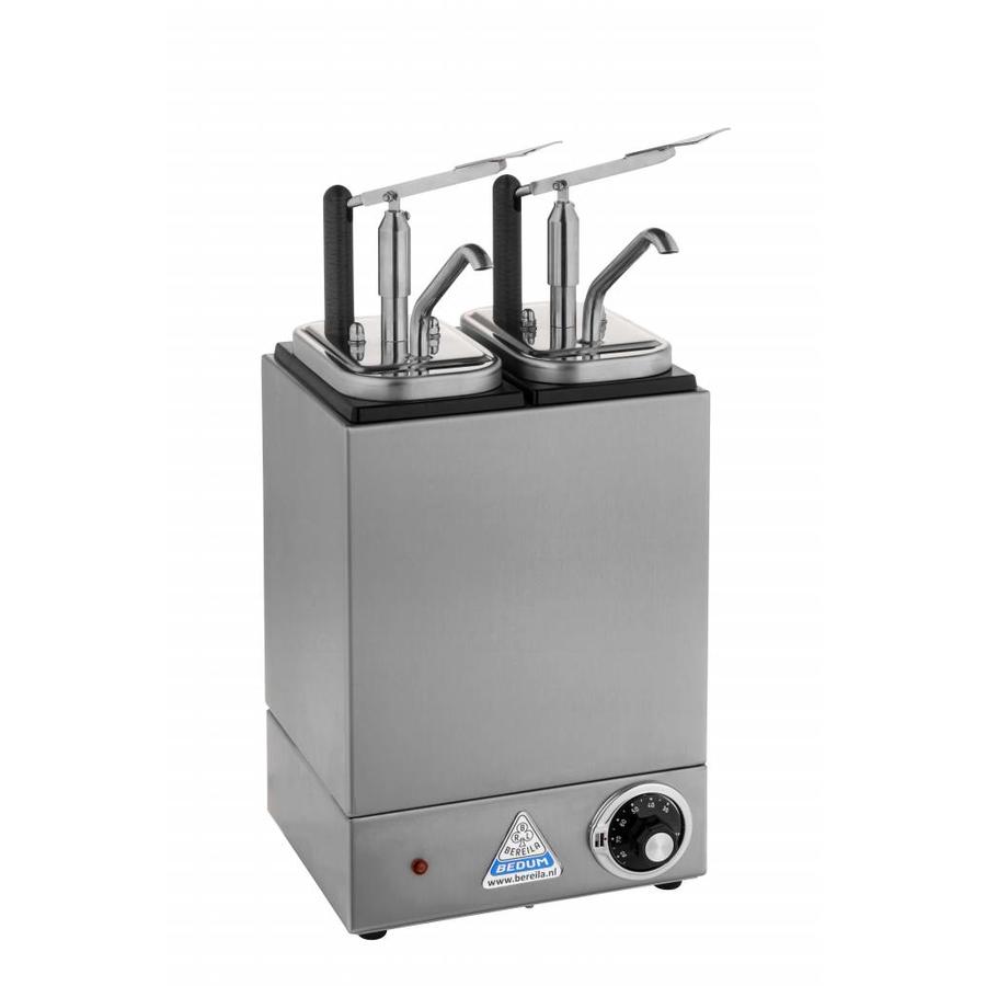 Beheizte Soßenbar mit 2 Spendern | 2 x 3,5 Liter