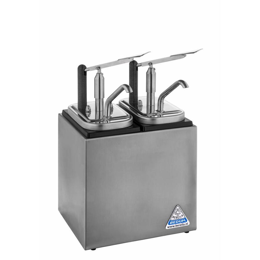 Catering-Saucenspender mit 2 Pumpen | 2 x 3,5 Liter