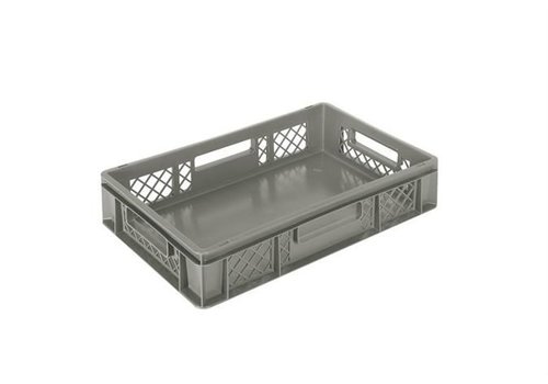  HorecaTraders Perforated Crate | Gray | 60x40cm | 6 Formats 