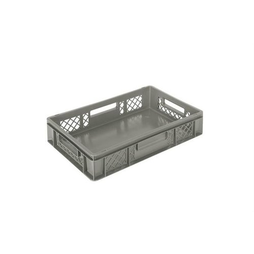  HorecaTraders Perforated Crate | Gray | 60x40cm | 6 Formats 