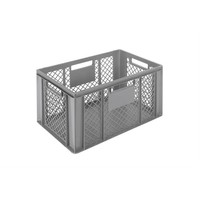 Perforated Crate | Gray | 60x40cm | 6 Formats
