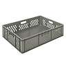HorecaTraders Plastic Stacking Bins Grey L 800 x W 600 | 2 sizes