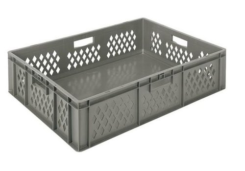  HorecaTraders Plastic Stacking Bins Gray L 800 x W 600 | 2 formats 