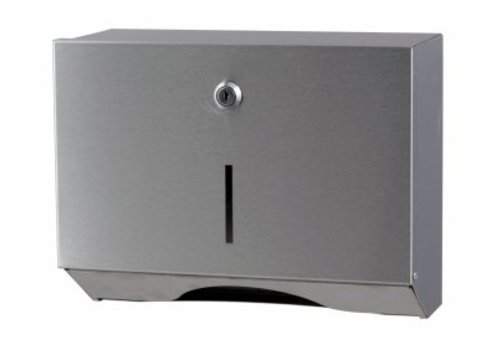  HorecaTraders Distributeur de serviettes en acier inoxydable, petit modèle 