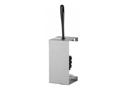  HorecaTraders Porte-brosse de toilette en acier inoxydable 