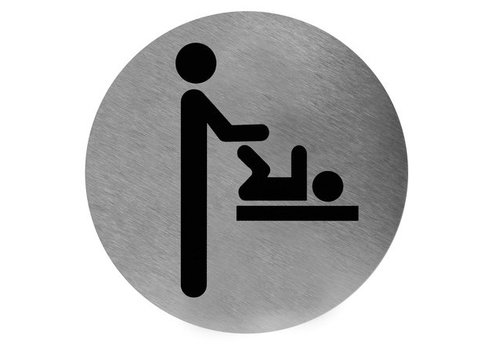  HorecaTraders Icon Round | Diaper Changing | stainless steel 