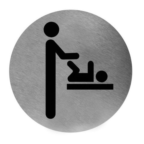  HorecaTraders Icon Round | Diaper Changing | stainless steel 