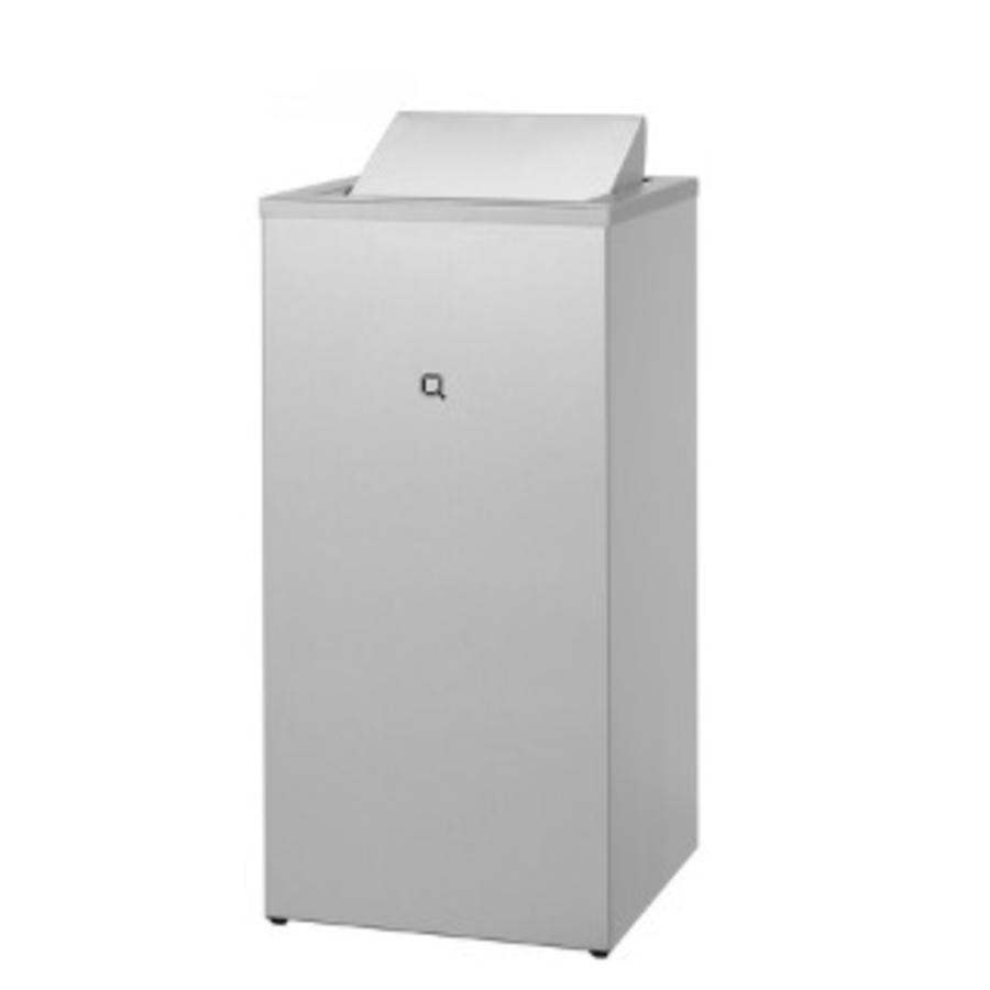 Stainless steel waste bin 85 liters closed