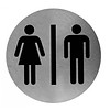 HorecaTraders Pictogram Rond | Man/Vrouw | RVS