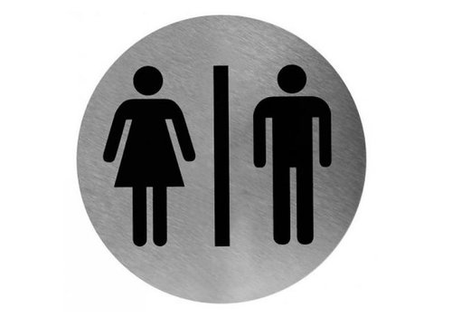  HorecaTraders Icône ronde | Homme/Femme | Acier inoxydable 