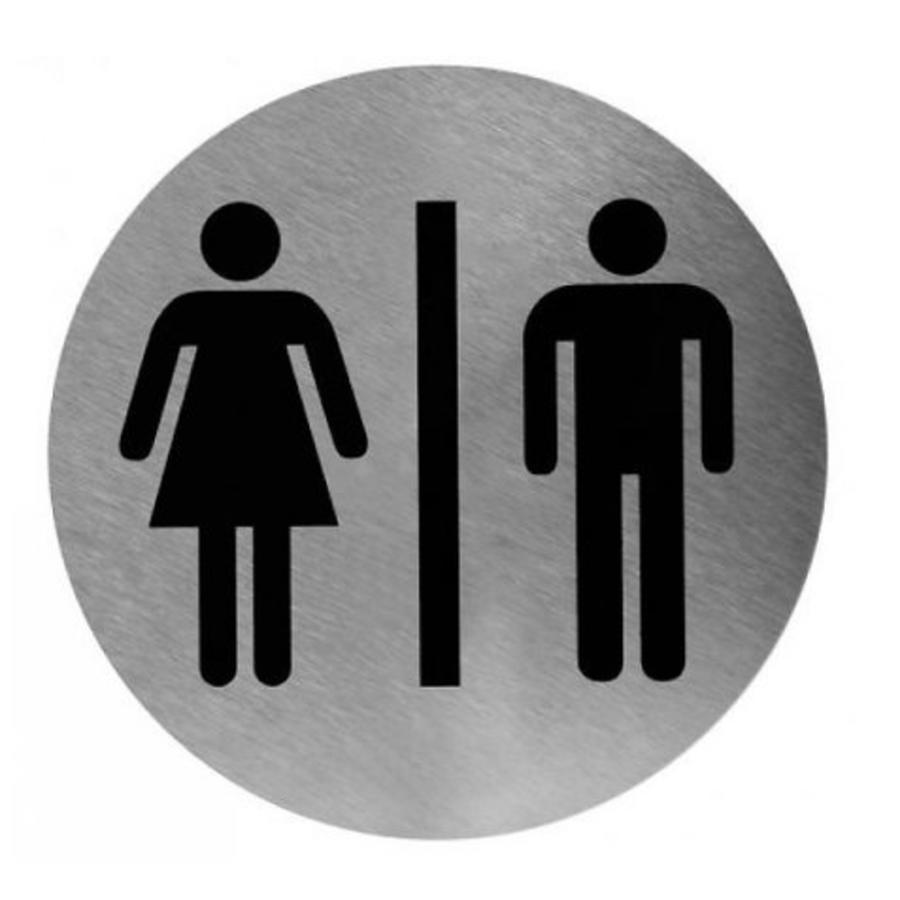 Pictogram Round man / woman stainless steel