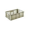 HorecaTraders Perforated Euronorm Container | 3 Compartments