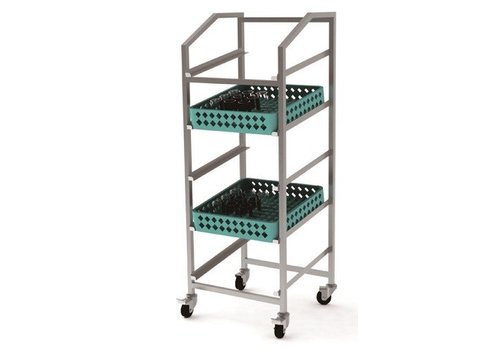  Combisteel Chariot de transport de paniers | 50x50x(h)152 cm 