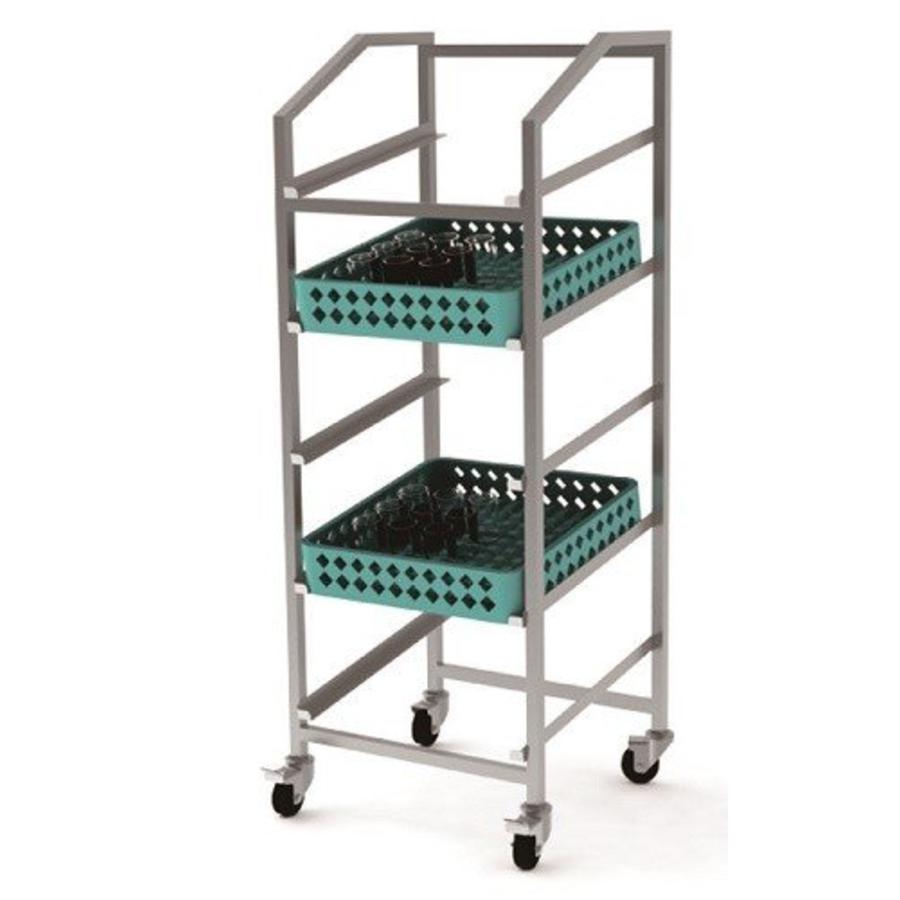 Chariot de transport de paniers | 50x50x(h)152 cm