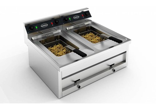  Combisteel Friteuse de table électrique 2x 12 litres | Choix de 2 modèles 