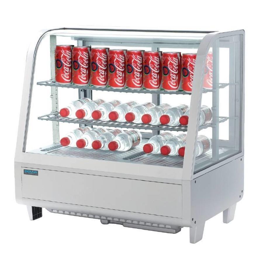 Vitrine réfrigérée blanche de table 100 litres