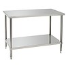 Bartscher Table de travail avec étagère | 120x70 x(h)86-90 cm