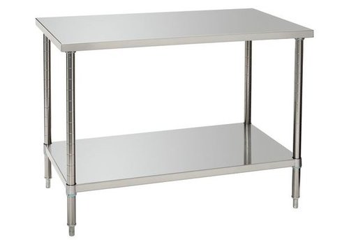  Bartscher Work table with bottom shelf | 120x70 x (h) 86-90 cm 