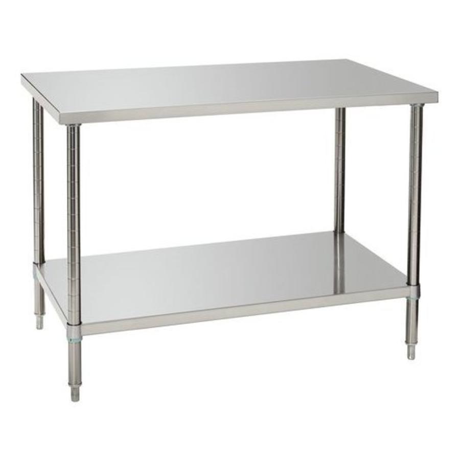 Work table with bottom shelf | 120x70 x (h) 86-90 cm