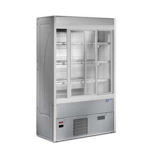  HorecaTraders Wall refrigerator stainless steel with sliding glass doors - 1000x545xh1900 mm 