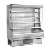 Wall-mounted cooling unit with 4 shelves - Stainless steel/steel - Grey - Ventilated evaporator