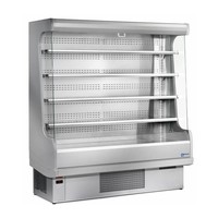 Wall refrigerated cabinet with 4 shelves - Stainless Steel/Steel - Gray - Ventilated evaporator