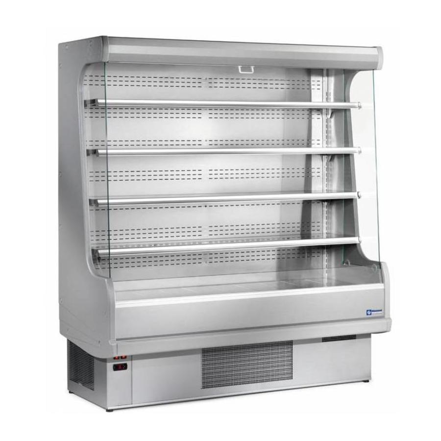 Wall-mounted cooling unit with 4 shelves - Stainless steel/steel - Grey - Ventilated evaporator