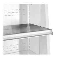 Meuble réfrigéré mural 4 étagères - Inox/acier - Gris - Évaporateur ventilé