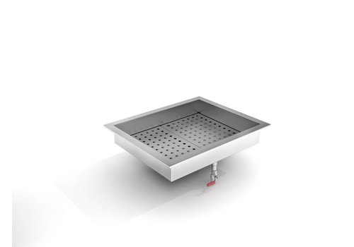  Combisteel Crushed Ice Tray | 2/1 GN Built-in | Stainless Steel AISI 304 