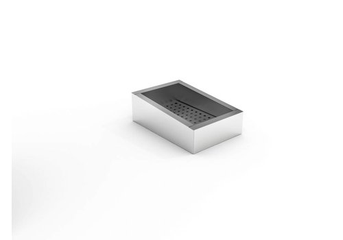  Combisteel Bac à glace pilée | 1/1 GN | Incliné| Acier inoxydable AISI 304 