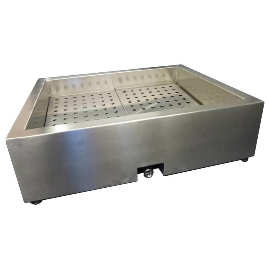 Bac à glace pilée | 1/1 GN | Incliné| Acier inoxydable AISI 304