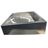 Crushed Ice Bucket | 2/1 GN | Oblique | Stainless steel AISI 304