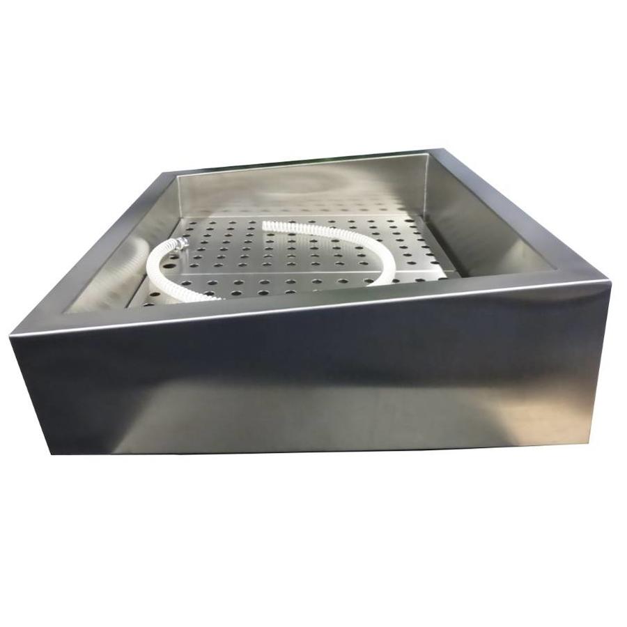 Bac à glace pilée | 2/1 GN | Incliné | Acier inoxydable AISI 304