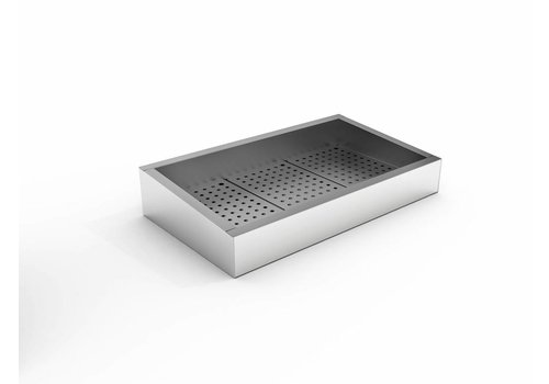  Combisteel Bac à glace pilée | 3/1 GN | Incliné| Acier inoxydable AISI 304 