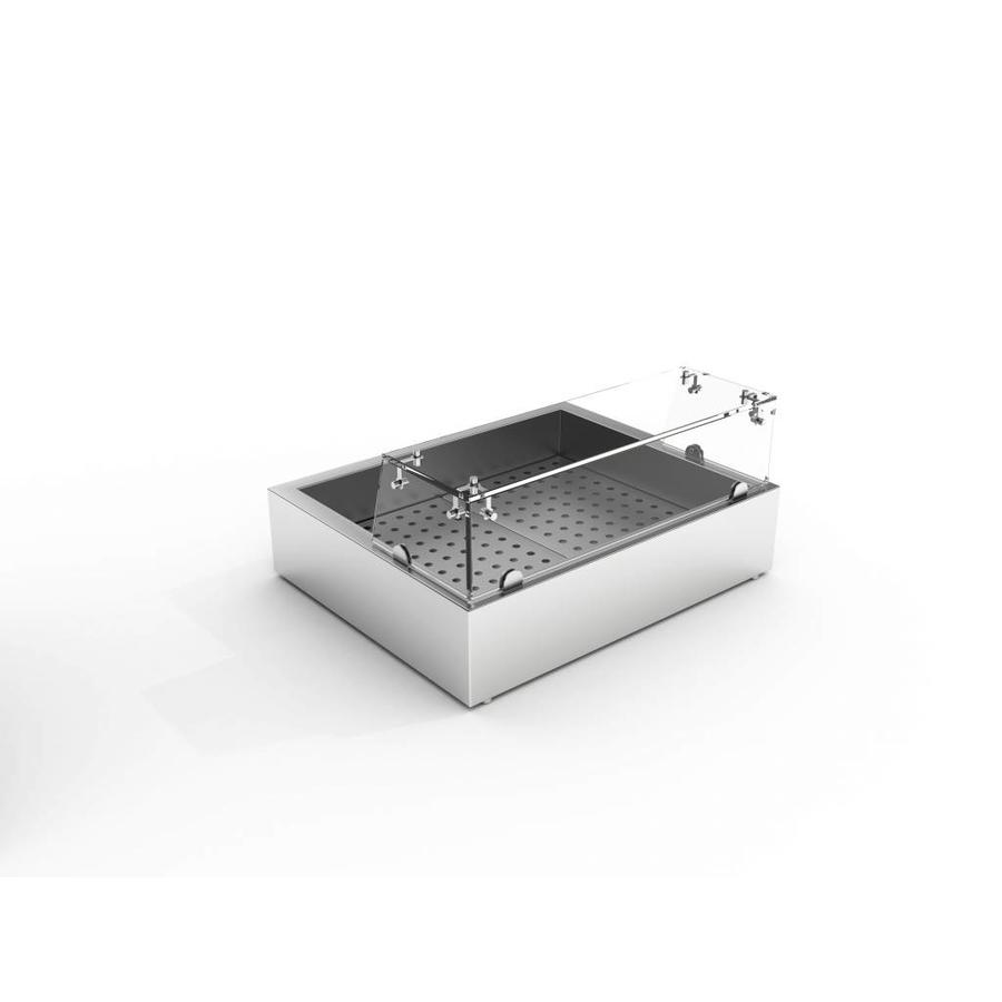 Support en verre pour bac à glace pilée | 2/1 GN