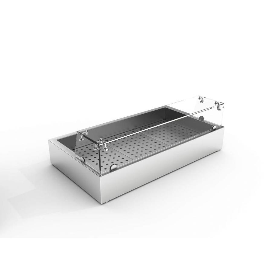 Support en verre pour bac à glace pilée | 3/1 GN