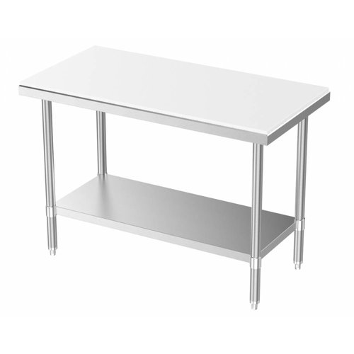  Combisteel Work table with bottom shelf | 70 cm deep | 3 formats 