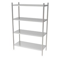 Stelling | RVS | 4 Niveaus | 50 cm diep | Demontabel | 4 formaten