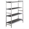 HorecaTraders Storage rack | Aluminum | 120x46x170cm