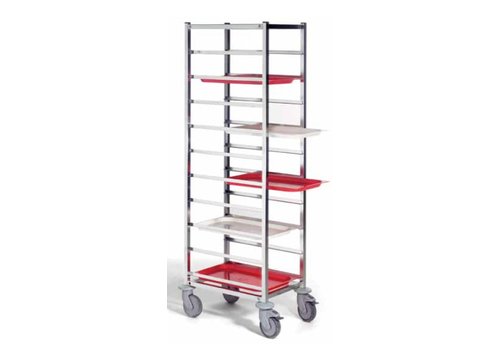  HorecaTraders Transport trolley 10 x GN 1/1 | 53 x 32.5 cm 