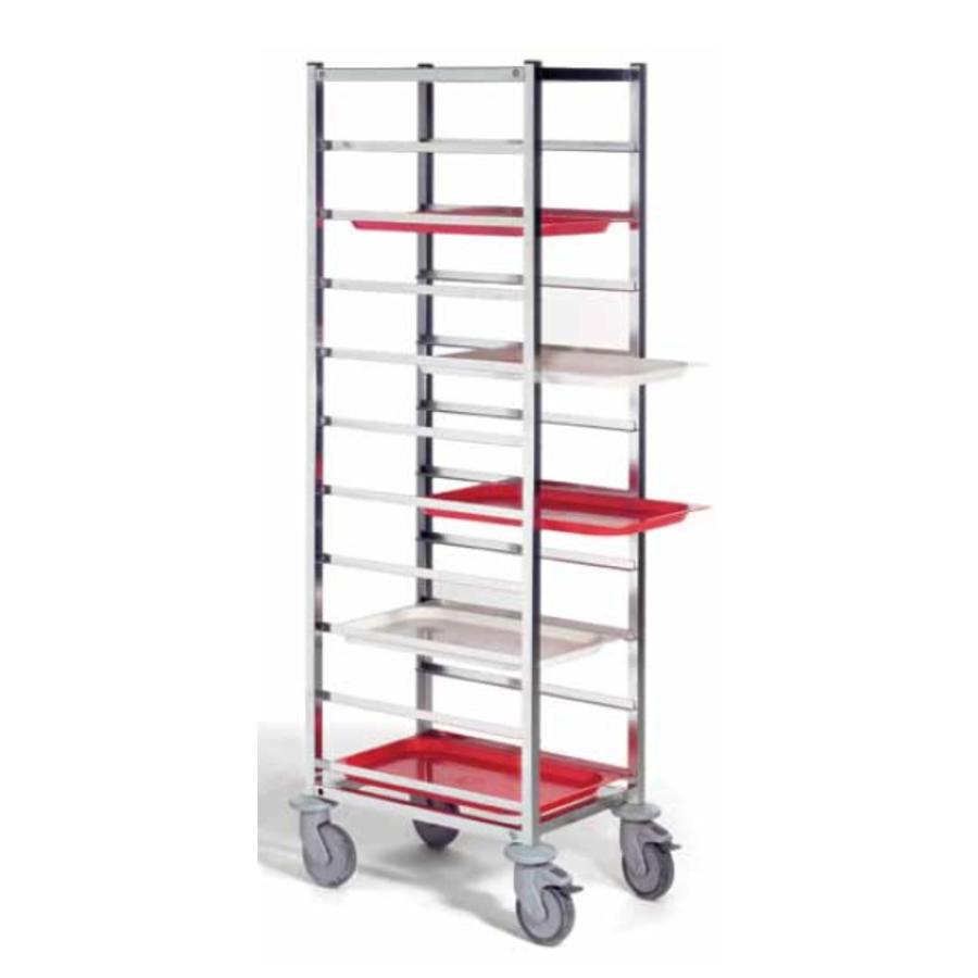 Chariot de transport 10 x GN 1/1 | 53 x 32,5 cm
