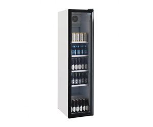 Réfrigérateur à bouteilles étroit avec porte vitrée 45 cm de large 300 litres
