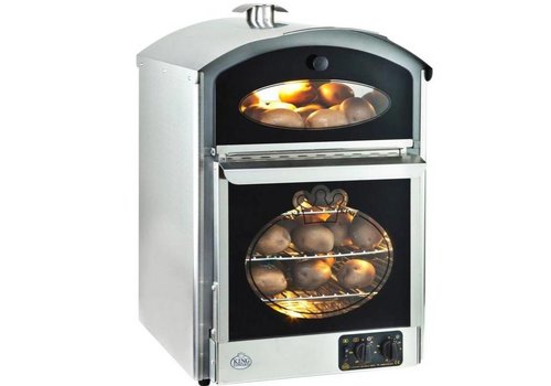  Kingedward Four à pommes de terre en acier inoxydable | (L) 510 x (P) 580 x (H) 750 mm | 60 Cuisson + 60 Maintien au chaud 