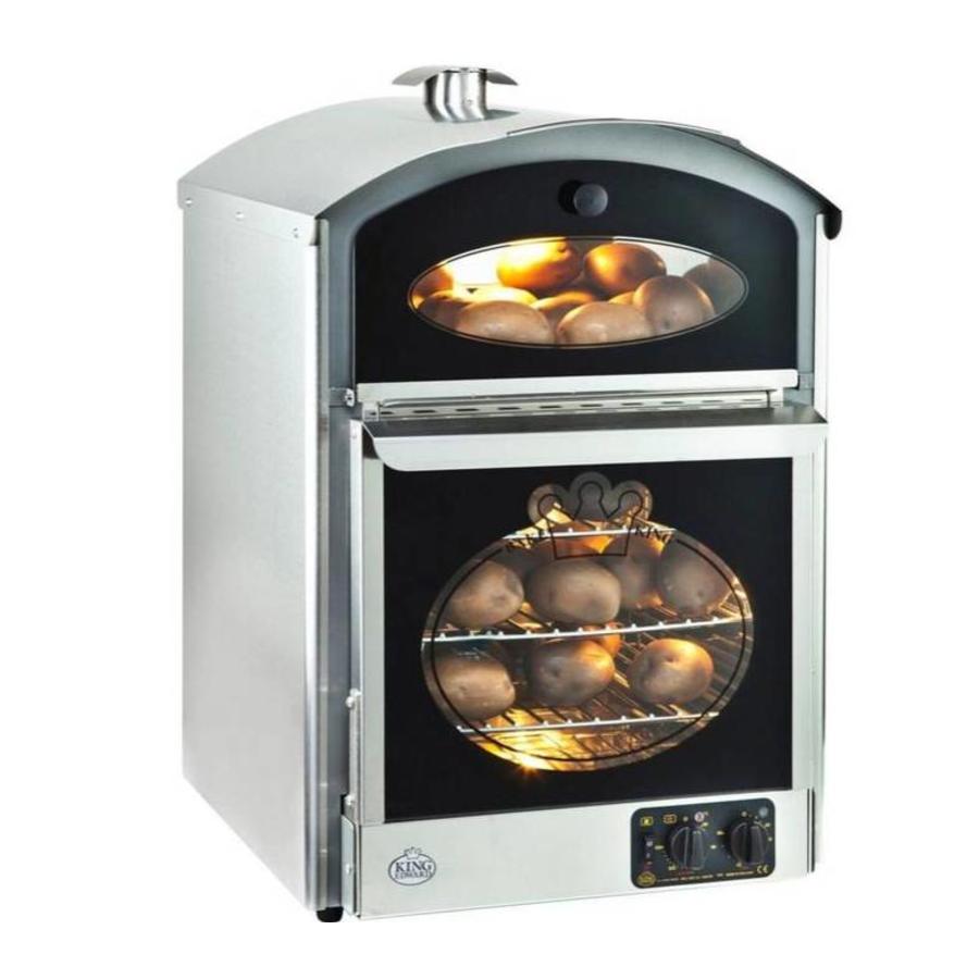 Four à pommes de terre en acier inoxydable | (L) 510 x (P) 580 x (H) 750 mm | 60 Cuisson + 60 Maintien au chaud