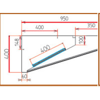 stainless steel wall extractor hood | 200x95x40cm