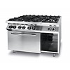 Hendi Gas stove Kitchen Line 6 Burners with Electric Convection Oven GN 1/1