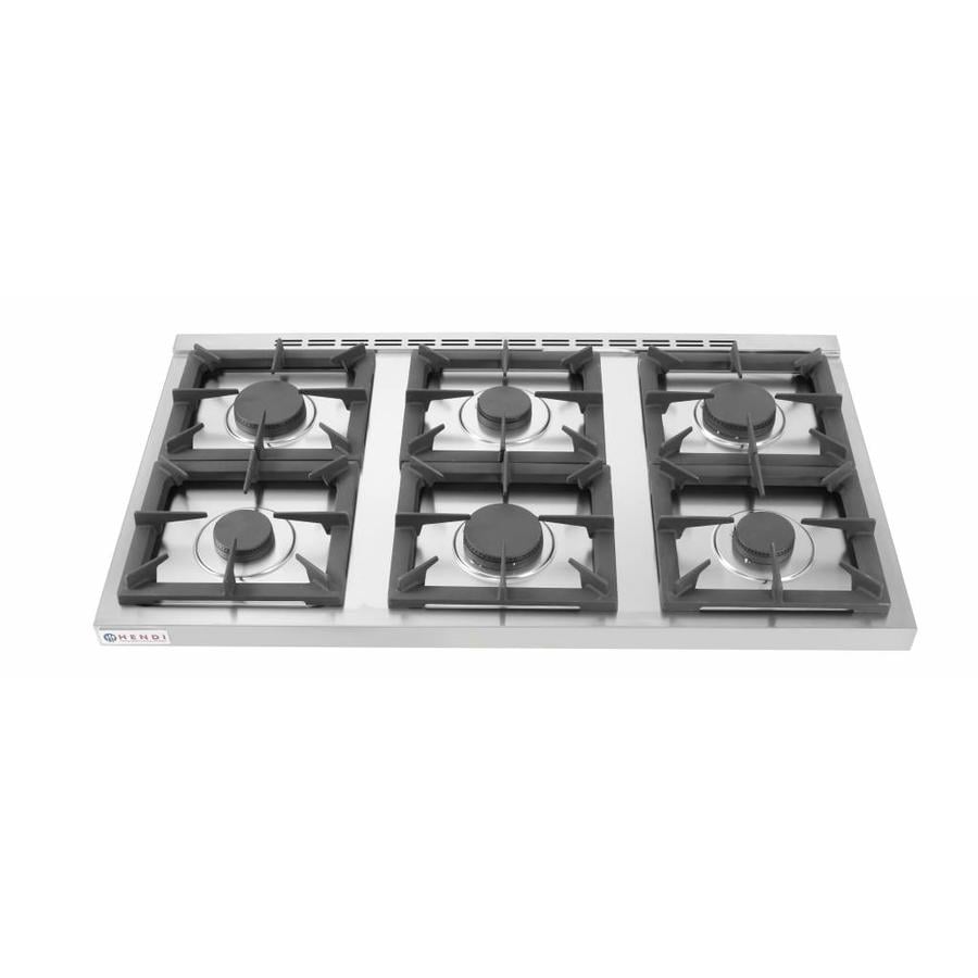 Gasfornuis Kitchen Line 6-Pits met Ombouw