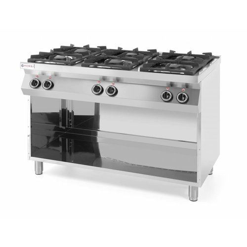  Hendi Gasherd Kitchen Line 6-flammig mit Umstellung 