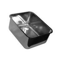 Rectangular stainless steel sink without overflow | 4 Formats